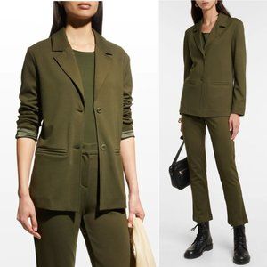 MAX MARA Leisure Cluny Jersey BLAZER Size XL Dark Green NEW $425